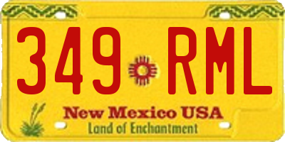 NM license plate 349RML