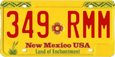 NM license plate 349RMM