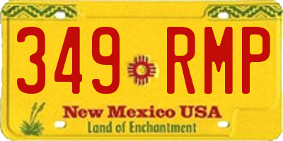 NM license plate 349RMP