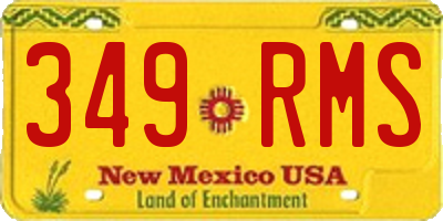 NM license plate 349RMS