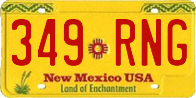 NM license plate 349RNG