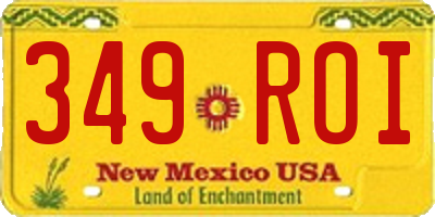 NM license plate 349ROI