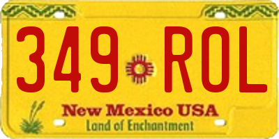 NM license plate 349ROL