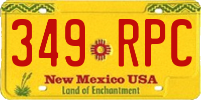 NM license plate 349RPC
