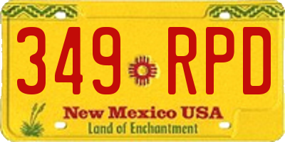 NM license plate 349RPD