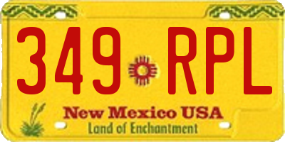 NM license plate 349RPL