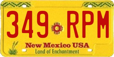 NM license plate 349RPM