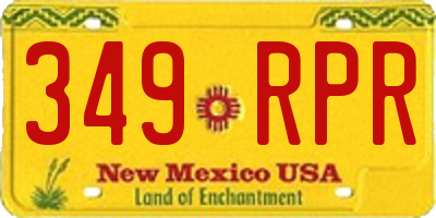 NM license plate 349RPR