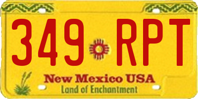 NM license plate 349RPT