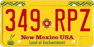 NM license plate 349RPZ