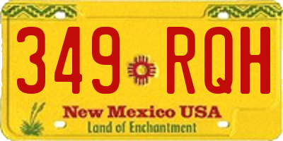 NM license plate 349RQH