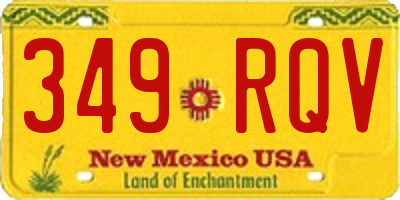 NM license plate 349RQV