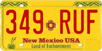 NM license plate 349RUF