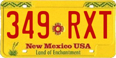 NM license plate 349RXT
