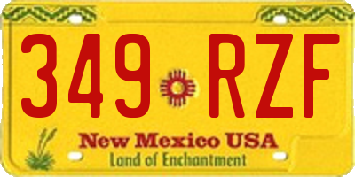 NM license plate 349RZF