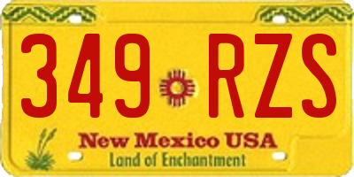 NM license plate 349RZS