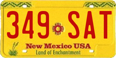 NM license plate 349SAT