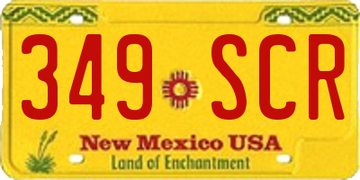 NM license plate 349SCR