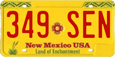 NM license plate 349SEN