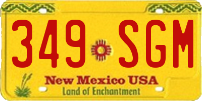 NM license plate 349SGM