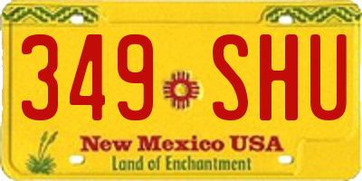 NM license plate 349SHU