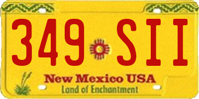 NM license plate 349SII