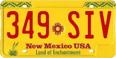 NM license plate 349SIV