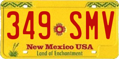 NM license plate 349SMV