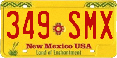 NM license plate 349SMX