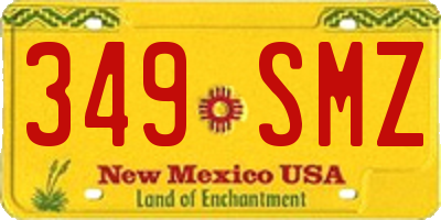 NM license plate 349SMZ