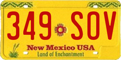 NM license plate 349SOV