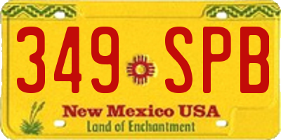 NM license plate 349SPB
