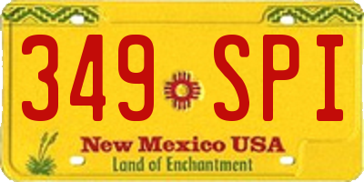 NM license plate 349SPI