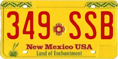 NM license plate 349SSB
