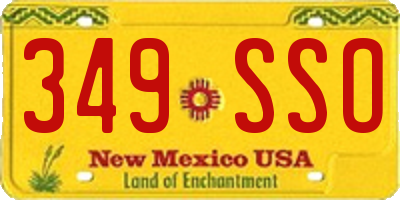 NM license plate 349SSO