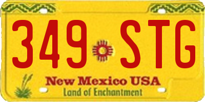 NM license plate 349STG