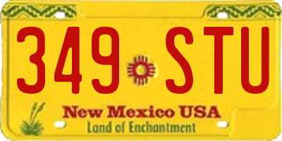 NM license plate 349STU