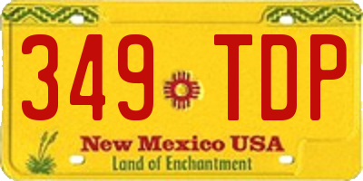 NM license plate 349TDP