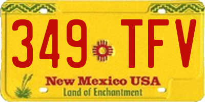 NM license plate 349TFV
