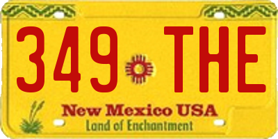 NM license plate 349THE