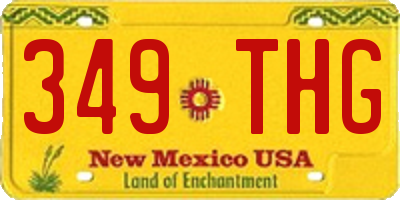 NM license plate 349THG