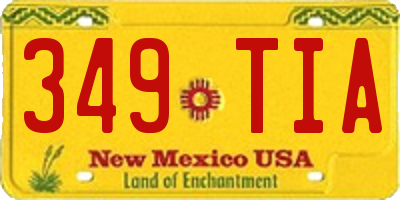 NM license plate 349TIA