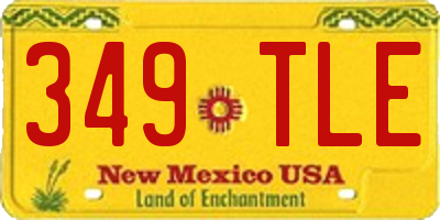 NM license plate 349TLE