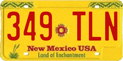 NM license plate 349TLN