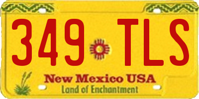 NM license plate 349TLS