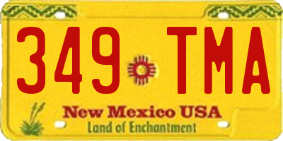 NM license plate 349TMA
