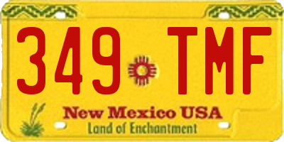 NM license plate 349TMF