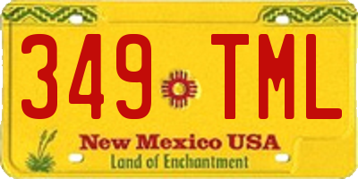NM license plate 349TML