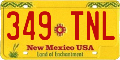 NM license plate 349TNL