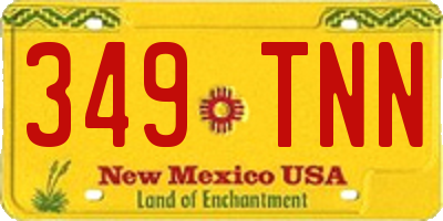 NM license plate 349TNN